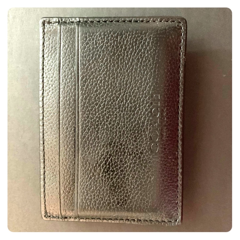 Men’s Coach Card holder with money clip back